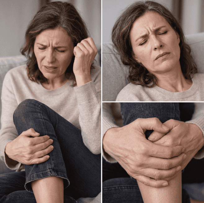 woman experiencing low calcium symptoms