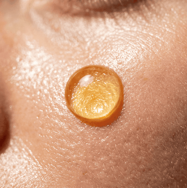 Korean vitamin C serum on womean skin